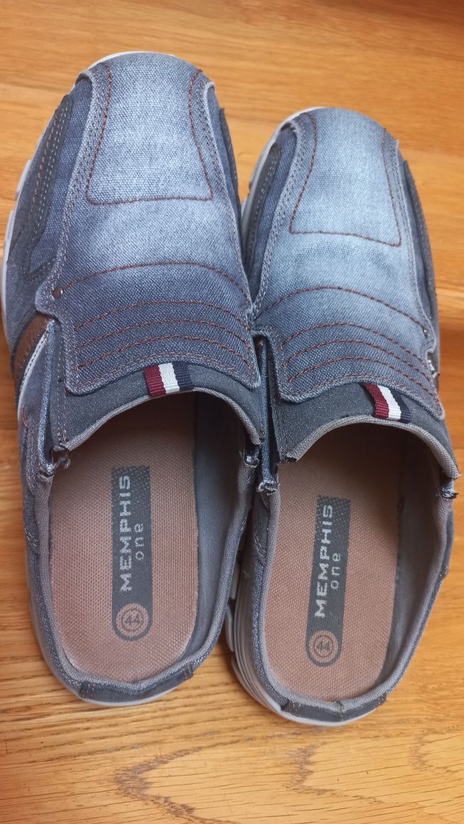 Buty wsuwane bez pięt męskie jeans Memphis Eu 44