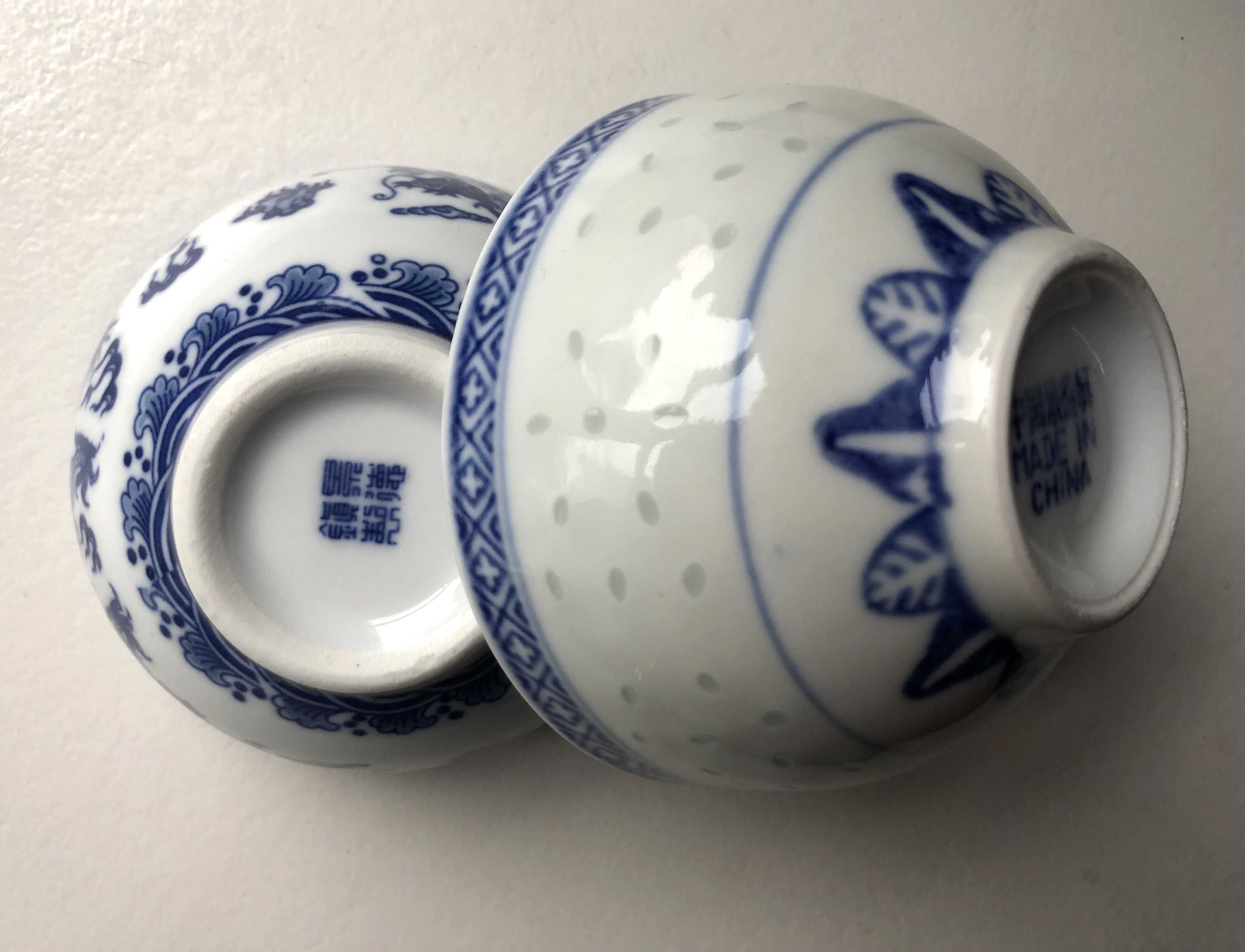 SALATERKI 2 SZT. porcelana chińska ryżowa