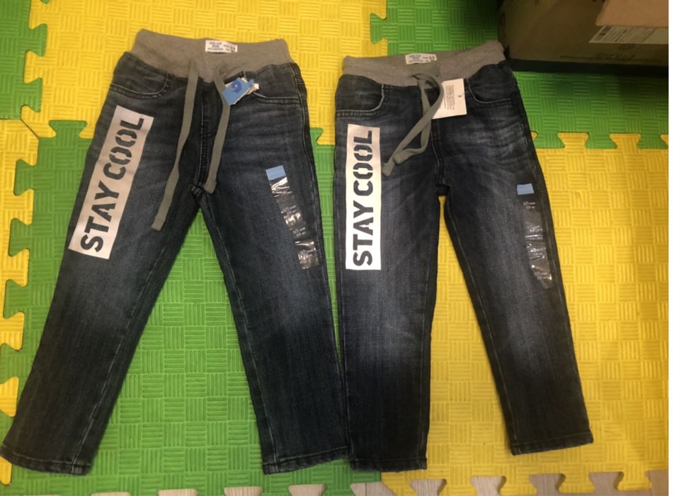 Новые джинсы штаны фирменные 98 рост для близнезов для двойн