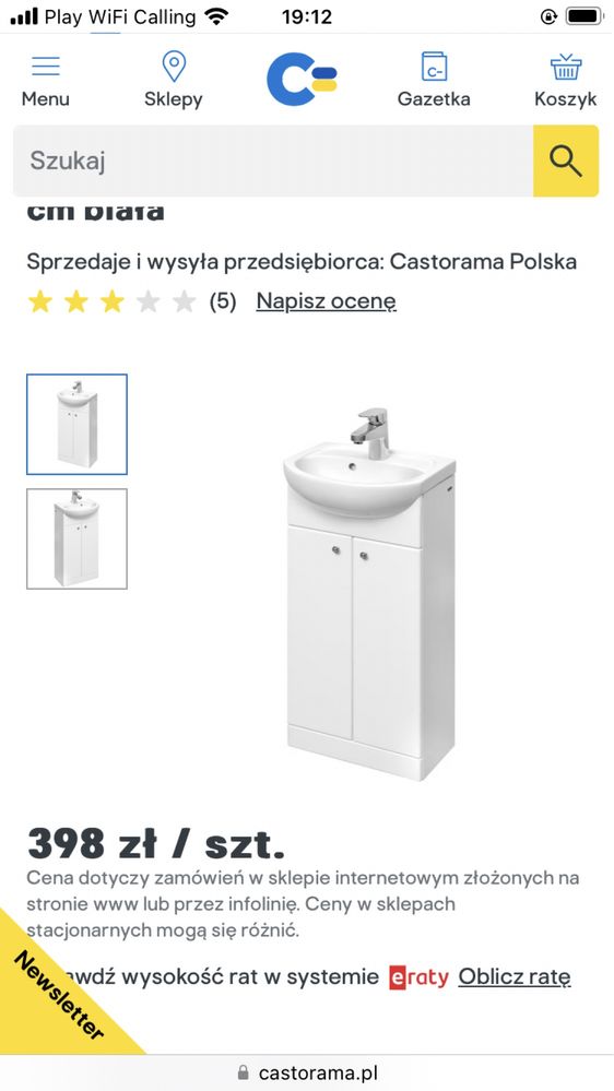 Umywalka z szafka 40