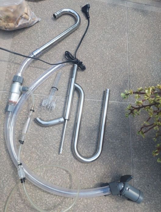Filtro Externo + Lilly Pipes Inox com skimmer incorporado + termostato
