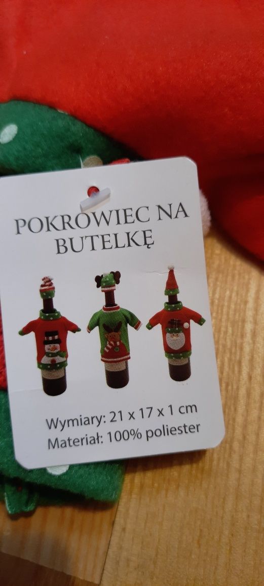 Ubranko na butelkę święta Bożego Narodzenia