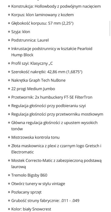 Gitara Gretsch g4522tg