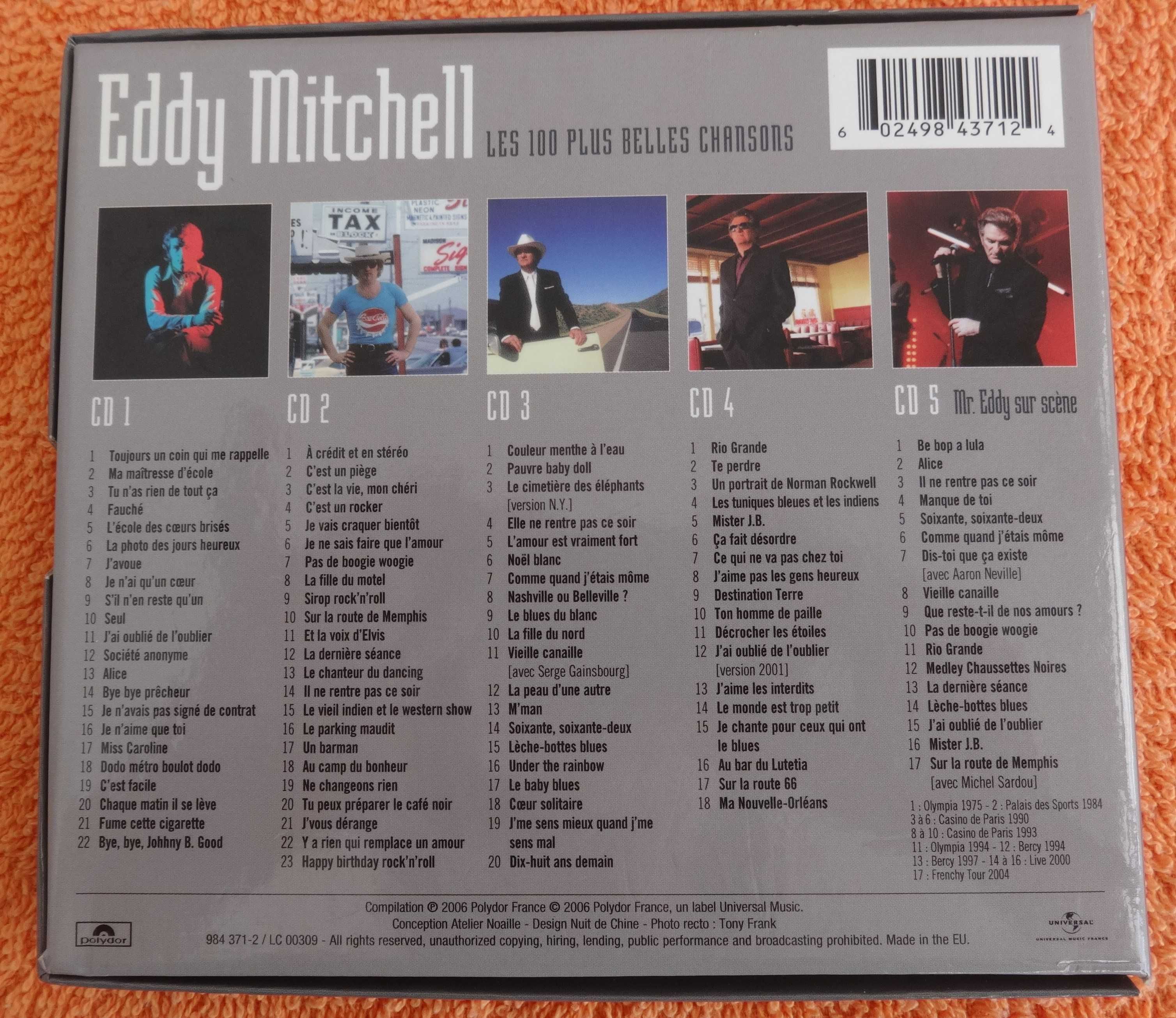 CD Eddy Mitchell  "Les 100 Plus Belles Chansons"