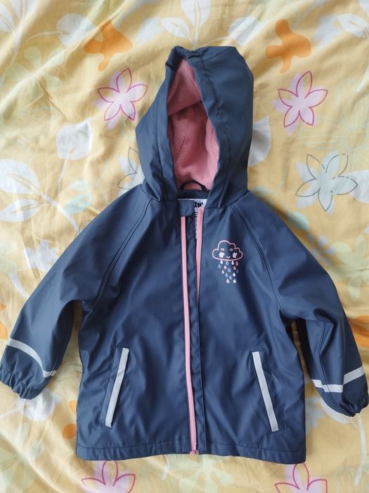 Granatowa kurtka przeciwdeszczowa 86/92