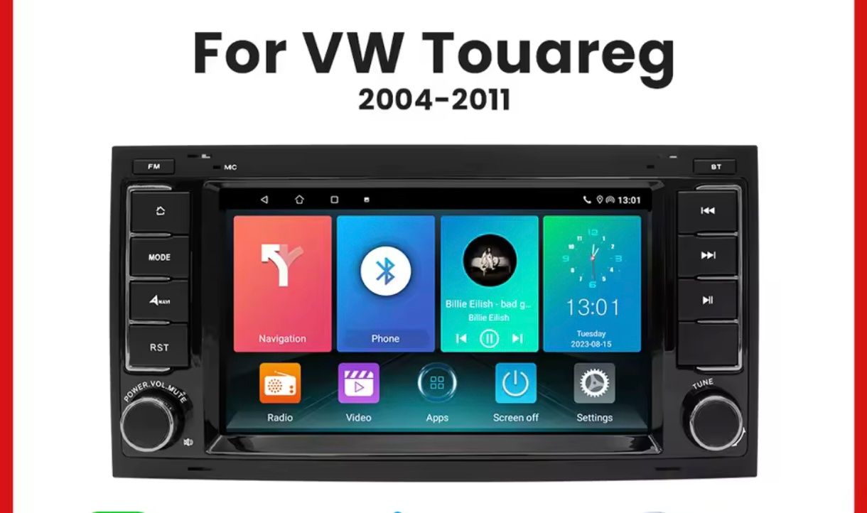 Radio Nawigacja Android 2/32 GB Carplay VW Touareg, VW Transporter
