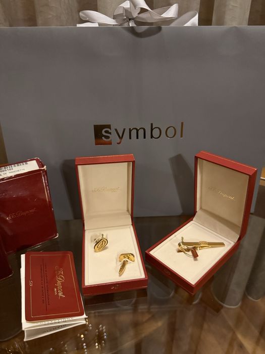 Набір S T Dupont Оригінал Запонки / Затискач для краватки