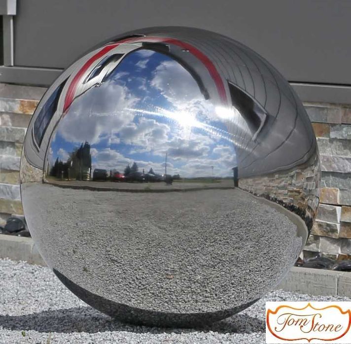 FONTANNA OGRODOWA, KULA ŚR 120 CM ze stali nierdzewnej Fontanny, Kule