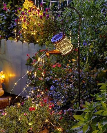 Лійка світильник декор садовий, газонний на сонячній батареї.