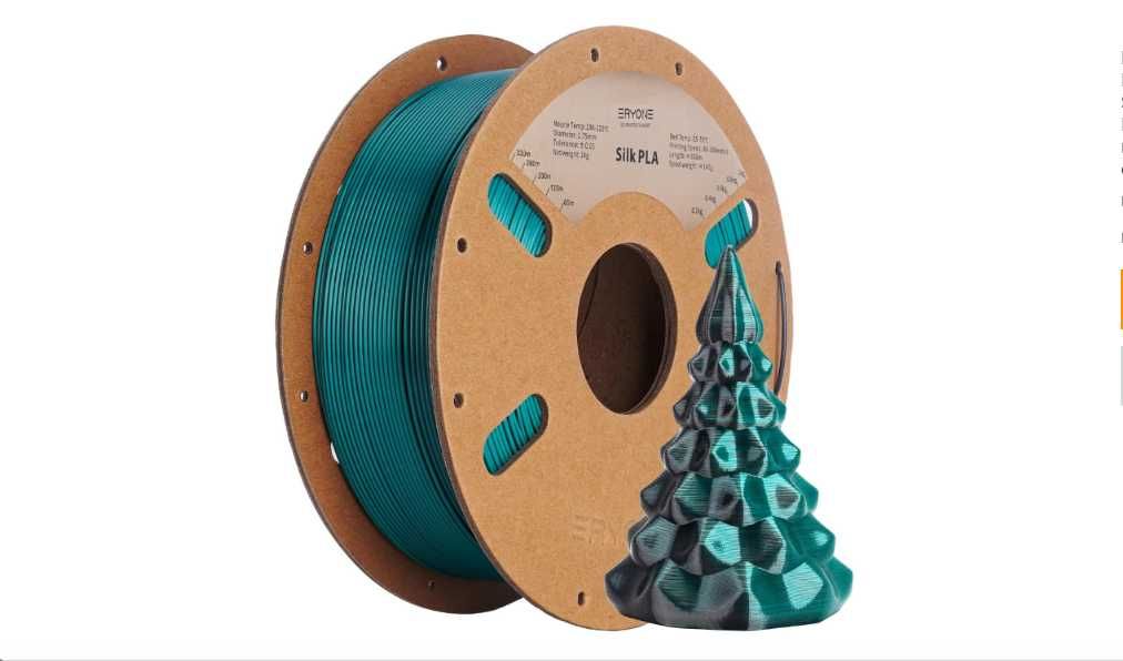 Filament PLA Silk 1.75 mm (ERYONE) - dwukolorowy - 1 kg