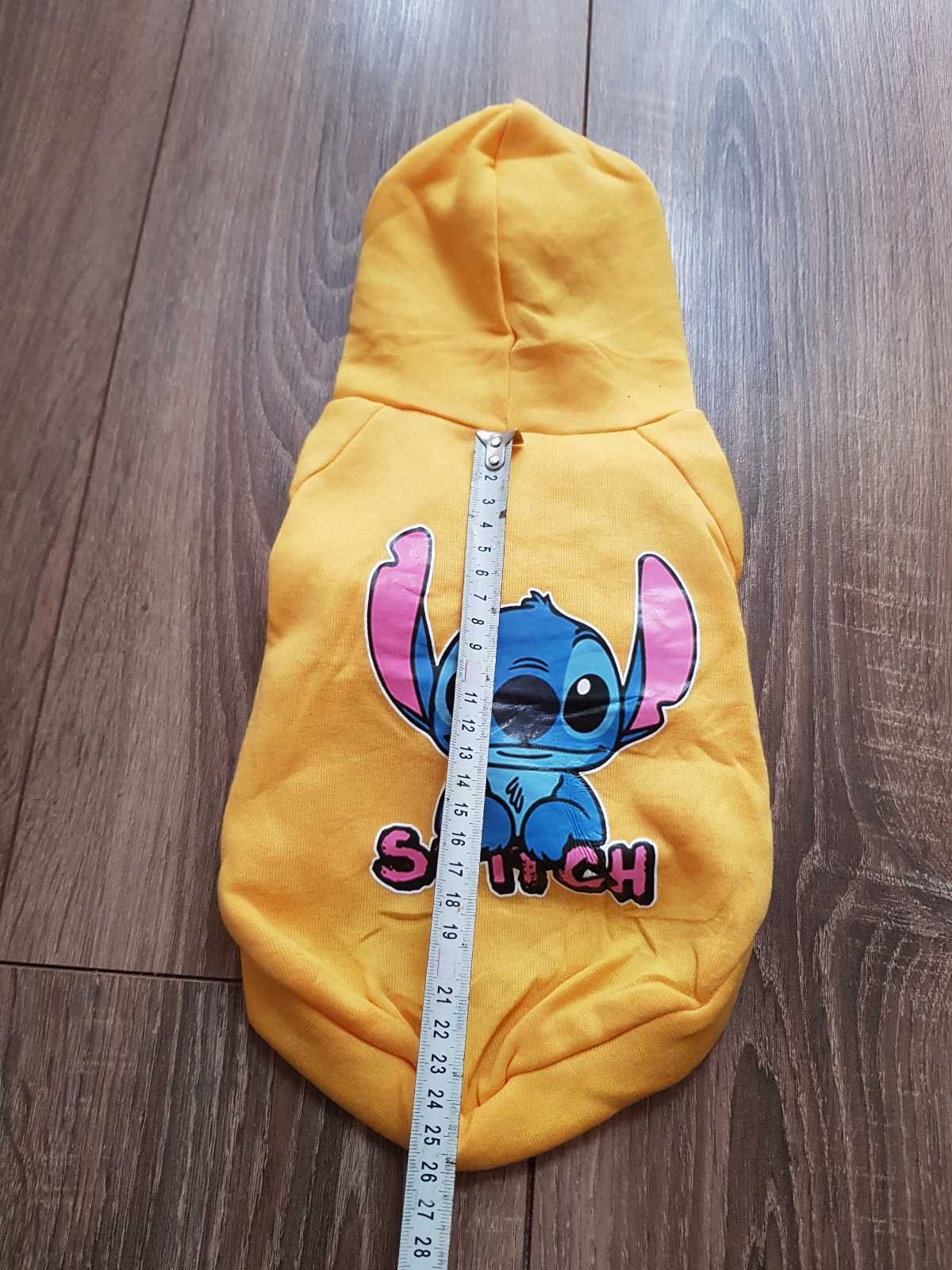 Żółta bluza z kapturem dla psa Lilo i Stitch Disney S ubranko