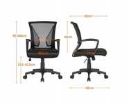 Zestaw dwóch ergonomicznych, obrotowych krzeseł biurowych Yaheetech