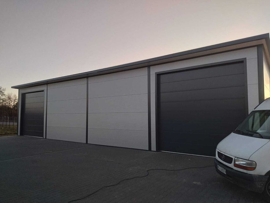 GARAŻE, HALE, KONTENERY, bramy z płyty warstwowej, płyta I i II gat.