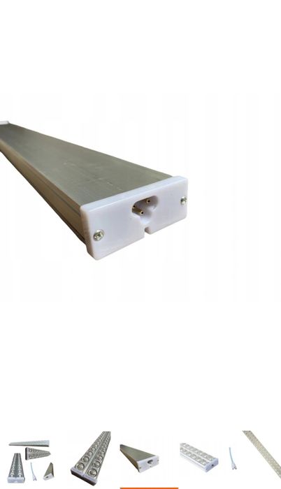 Lampa sufitowa garażowa 120cm aluminium 39w=300 w światła