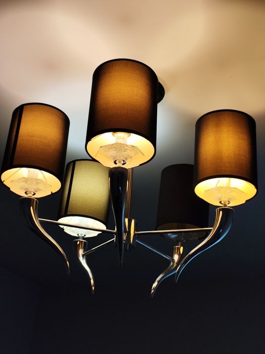 Lampa Lanta 5 kloszy czarna