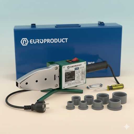 Паяльник для паяння поліпропіленових труб Europroduct l 1500 Вт