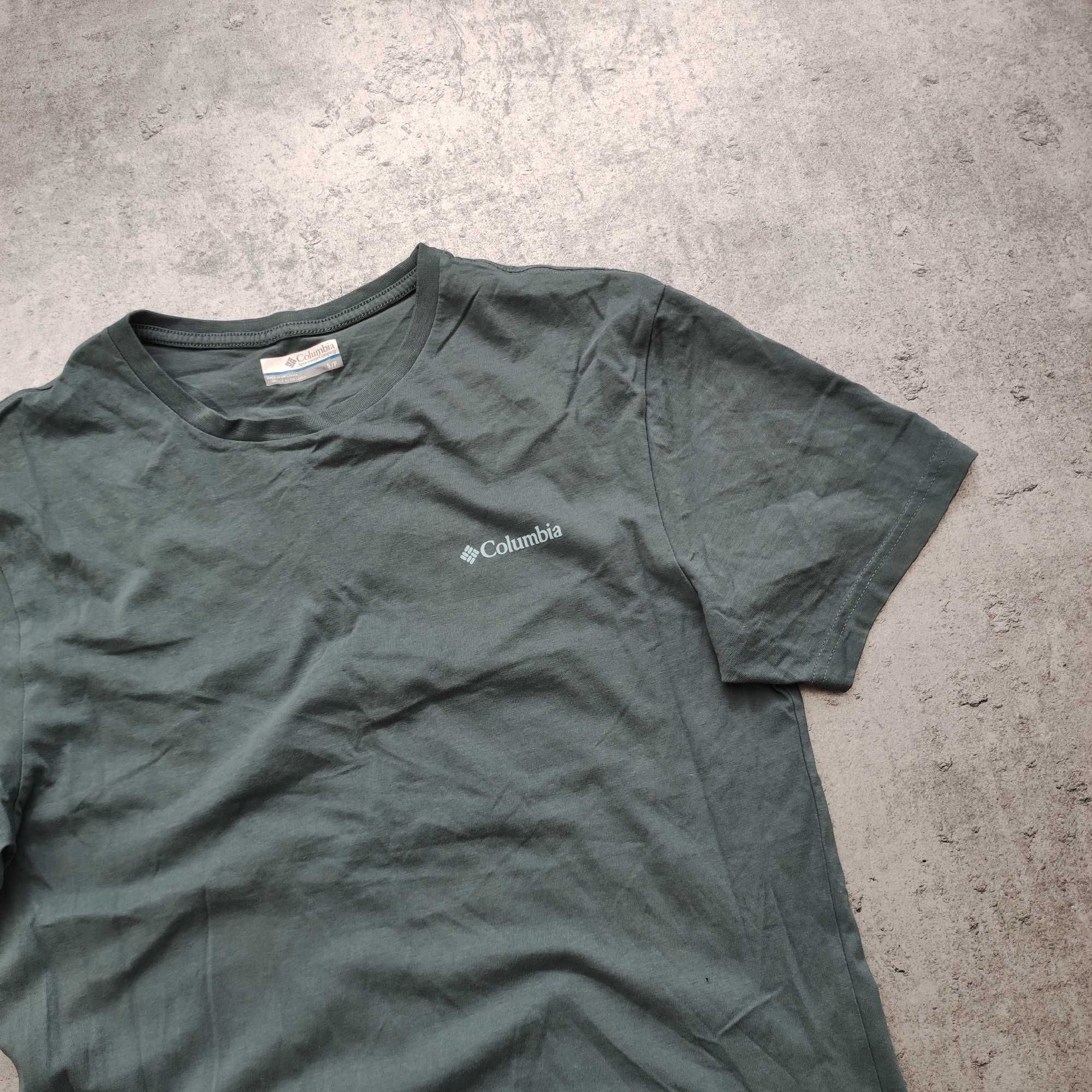 MĘSKA Koszulka Bawełna PREMIUM Trekking Duże Logo Plecy Columbia