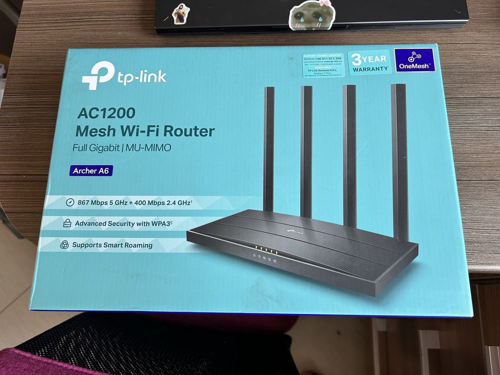 Router TP‑Link Archer A6 (AC1200 Mesh Wi‑Fi Router)