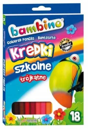 BAMBINO Kredki ołówkowe TRÓJKĄTNE 18 kolorów