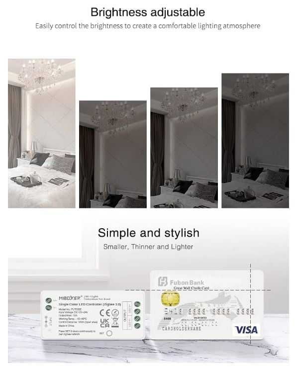 Sterownik LED Zigbee 3.0 12-24V DC 12A LIGHTEU