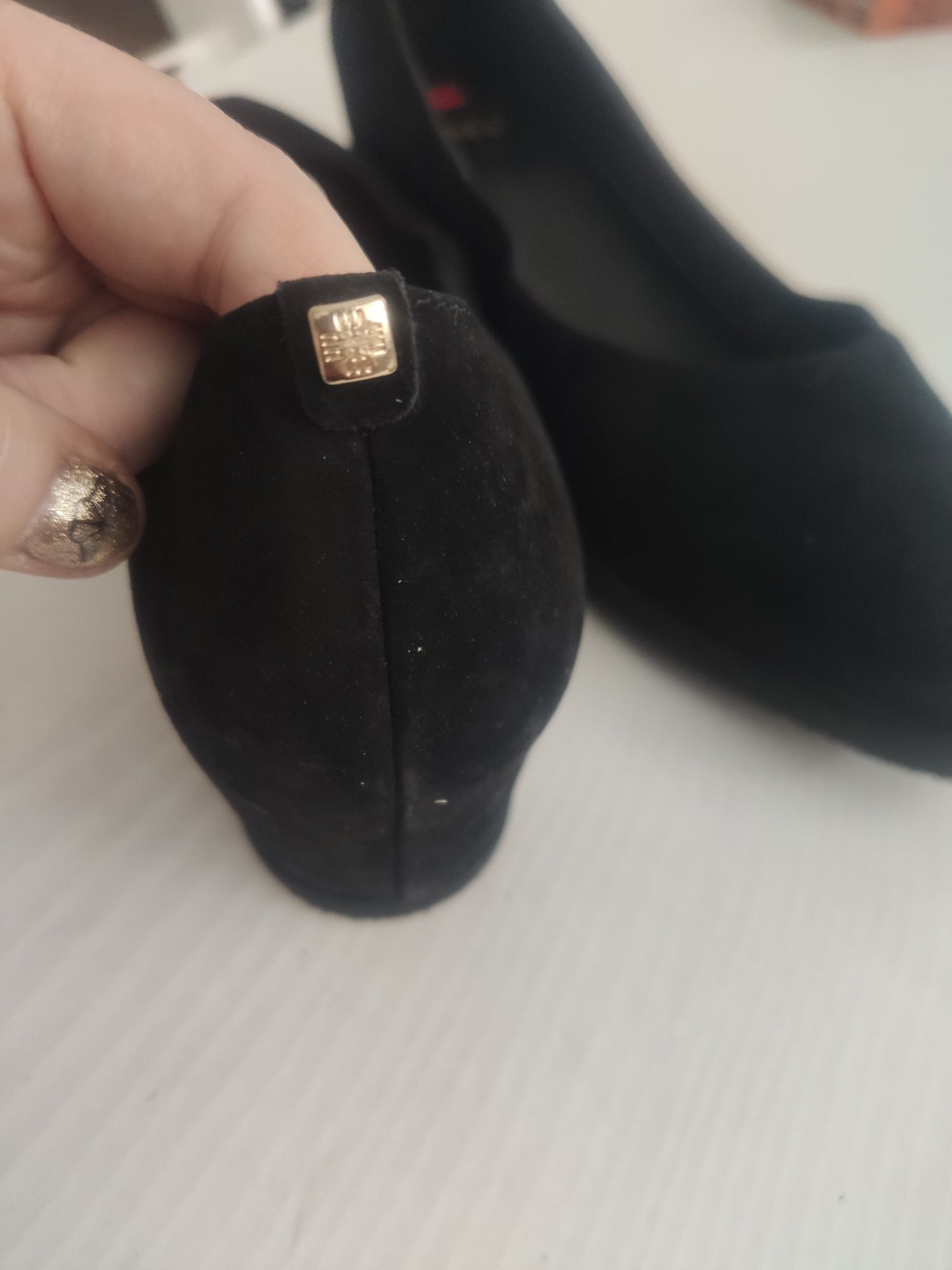 Nowe czarne buty damskie HOGL czarne baleriny r.44 wkładka 29cm
