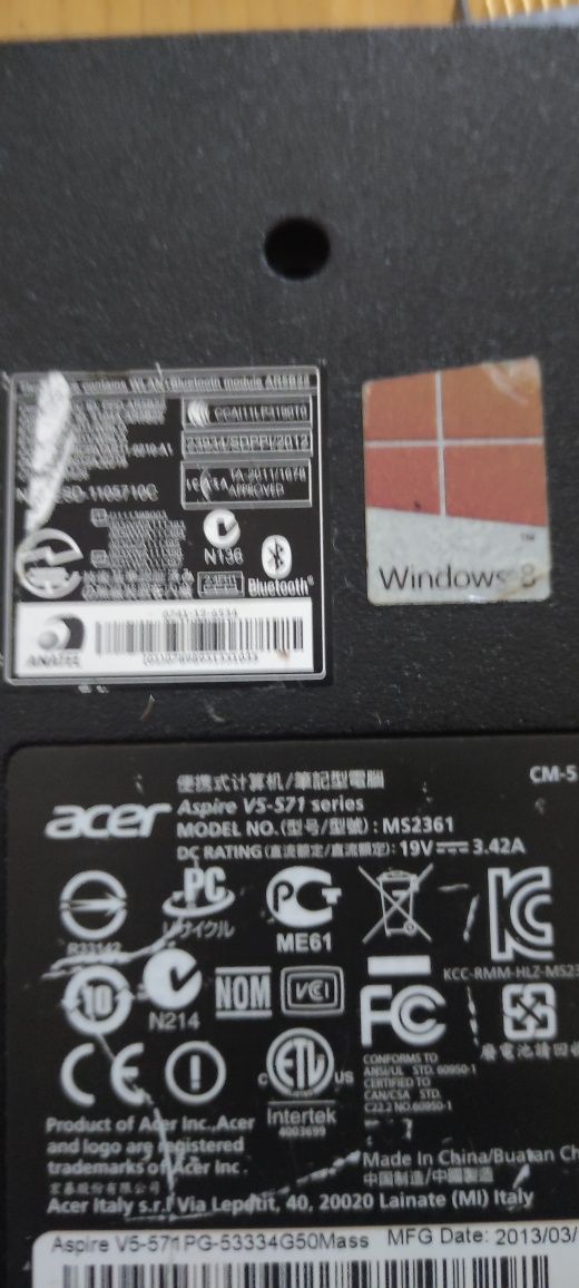 Portátil ACER - Aspire V5-571 (Peças)