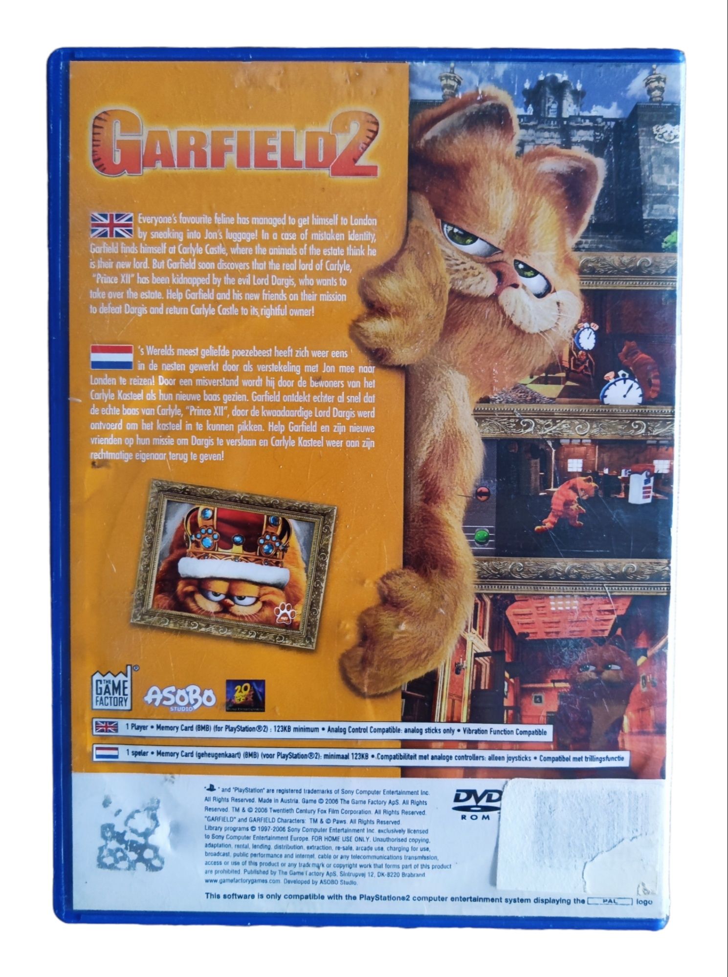 Pudełko Garfield 2 PlayStation 2 (PS2)