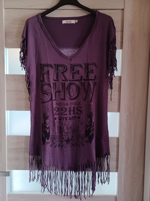 Bluzka z frędzlami ze sklepu Bershka S