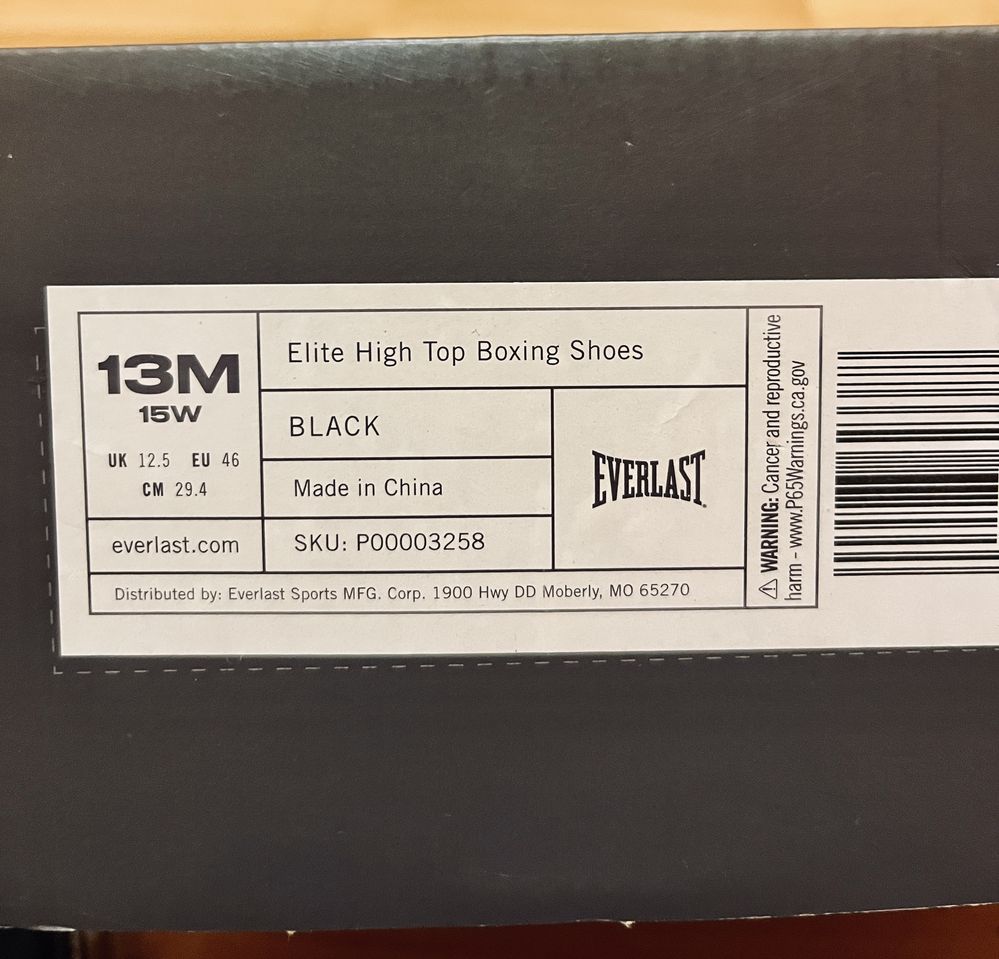 Продам боксерки Everlast 46 р.