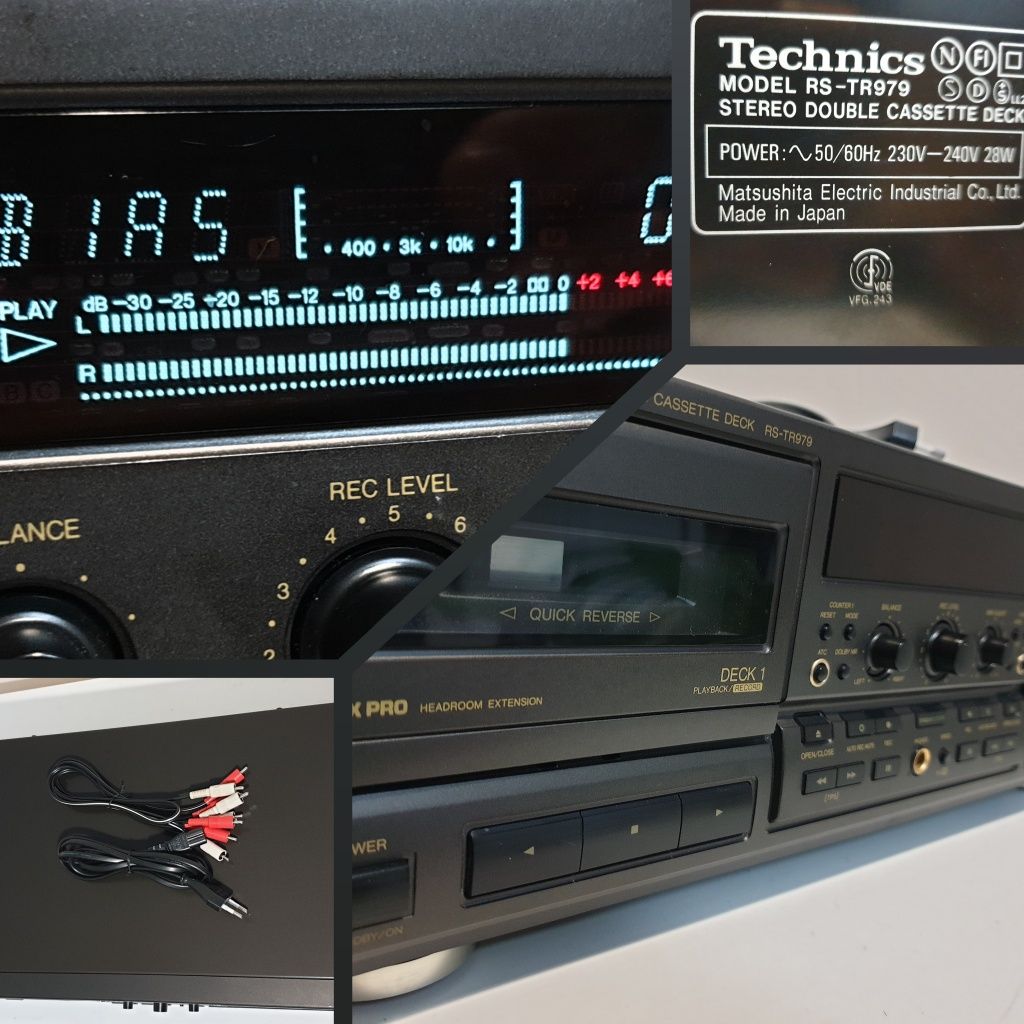 Technics RS-TR979 Magnetofon Deck dwukasetowy-kolekcjonerski