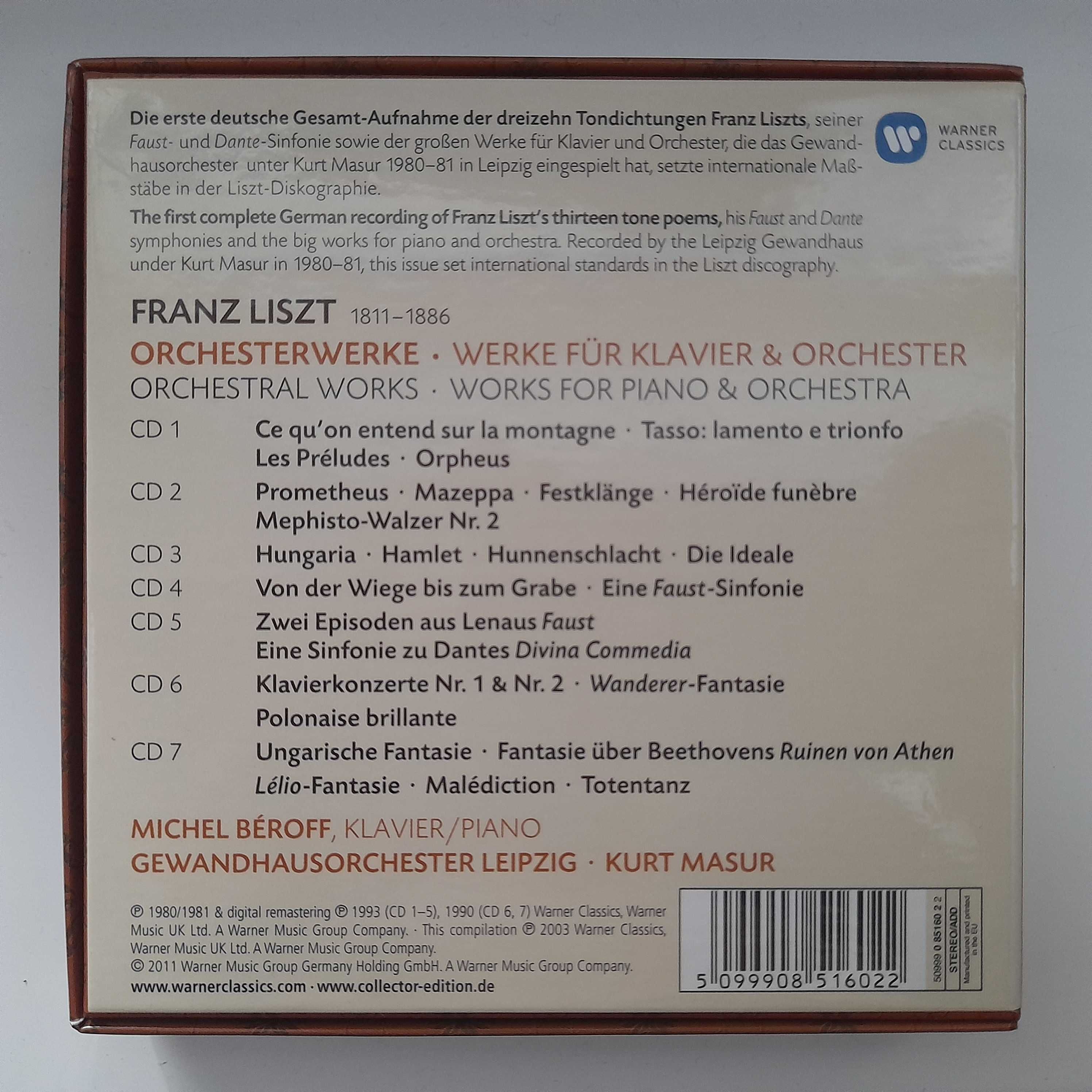 Liszt Лист оркестровые поэмы Мазур 7CD