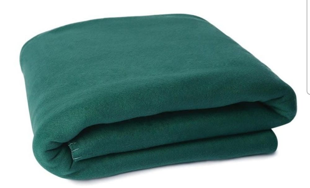 Koc polarowy butelkowa zieleń