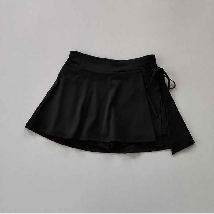 Спідниця-шорти чорна з карманом юбка-шорты спортивная