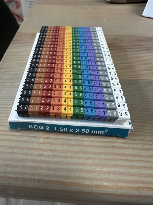 Маркування для кабелю 0,5х1,5 mm2 цифра (від 0 до 9) 400 шт/уп фото 2