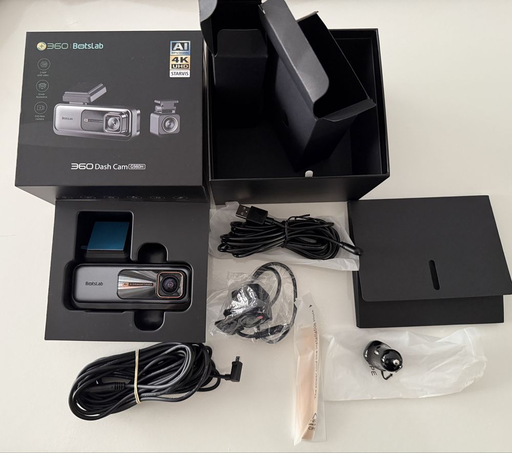 Dashcam frontal 4K + câmara traseira GPS e Wi-Fi - 360 | Botslab G980H