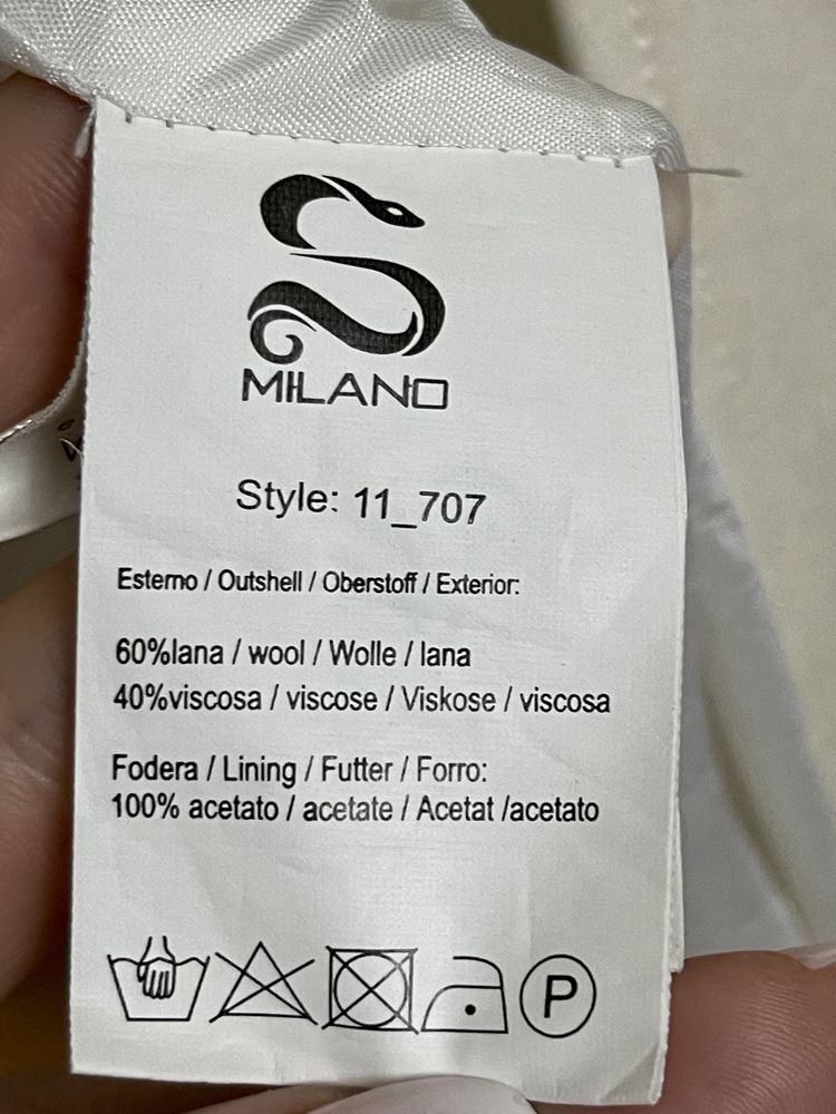 Włoski płaszcz Snake MILANO rozmiar 42 S