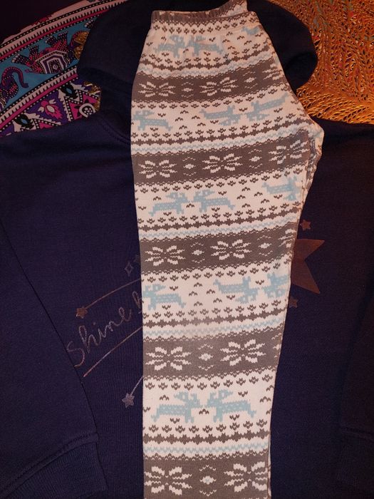 Duża paczka ubrań na jesień dla dziewczynki na 122cm