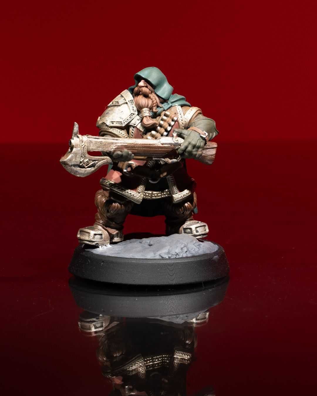 Krasnolud Range Strażnik Figurka 32mm 14K zgodna z DnD RPG Pathfinder