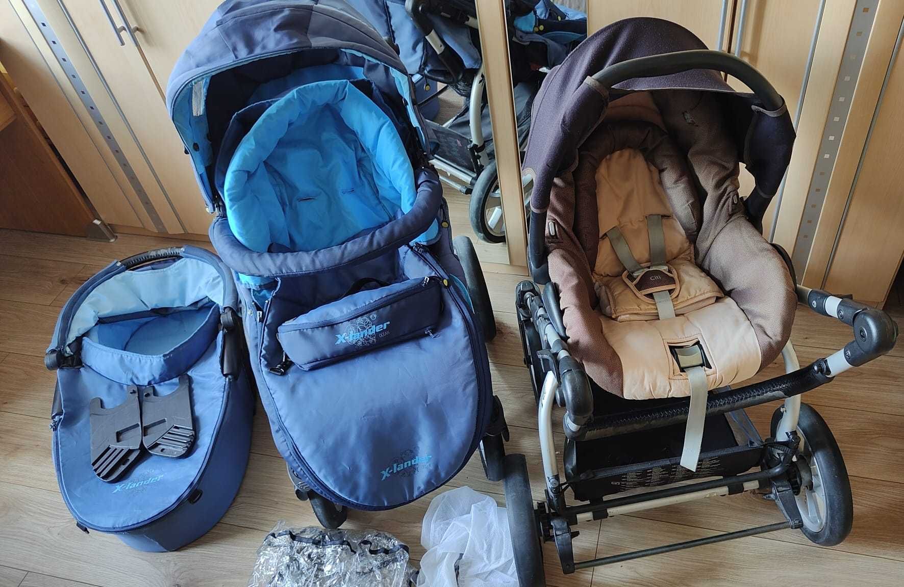 Wózek dla dziecka  3 w jednym spacerówka nosidełko