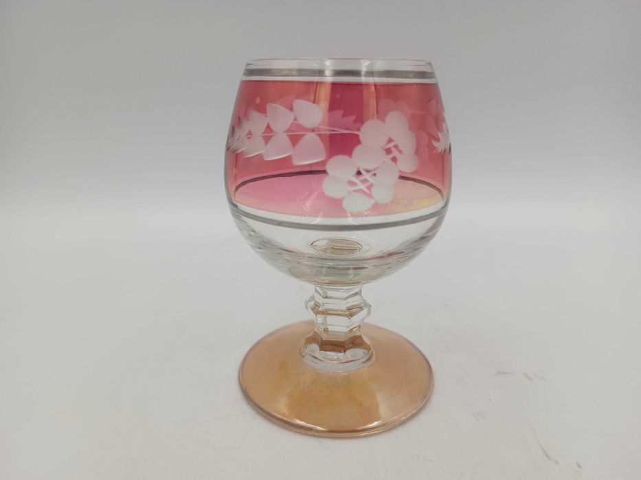 Kieliszki Bohemia koniakówki szkło z PRL