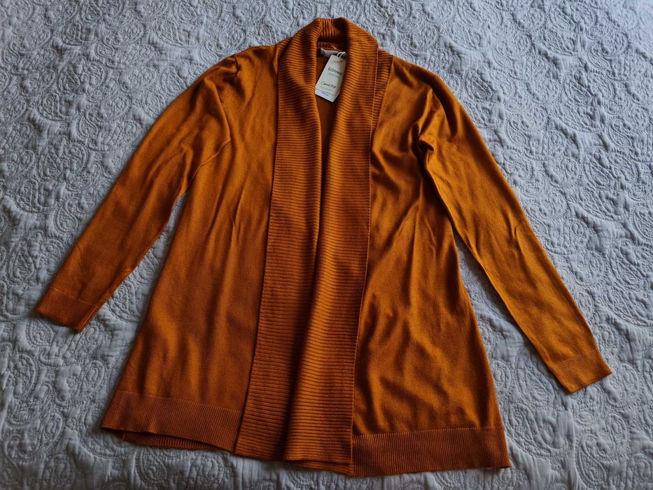 Kardigan nowy Mango M 38 miodowy pomarańczowy rudy