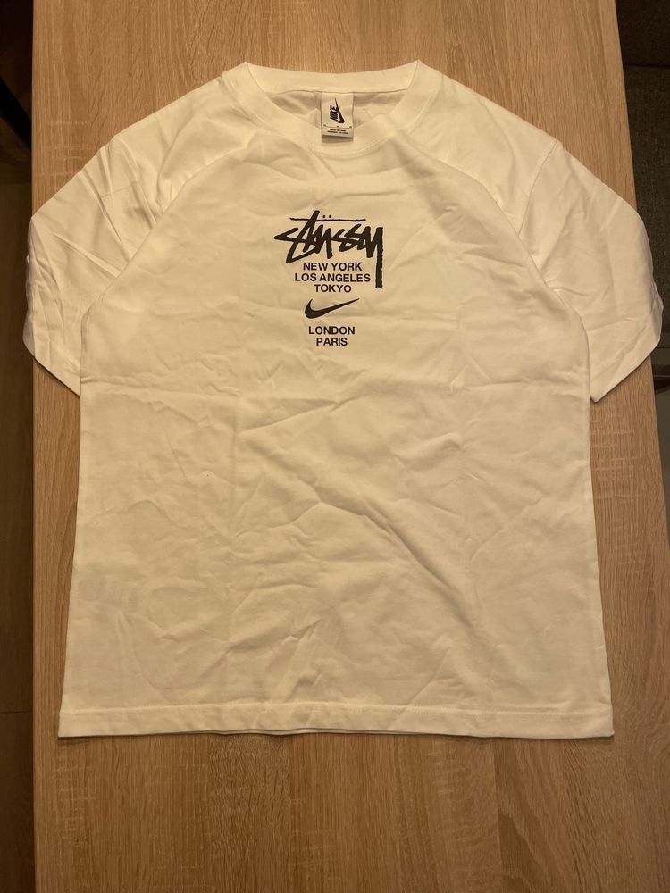 stussy x nike tee white