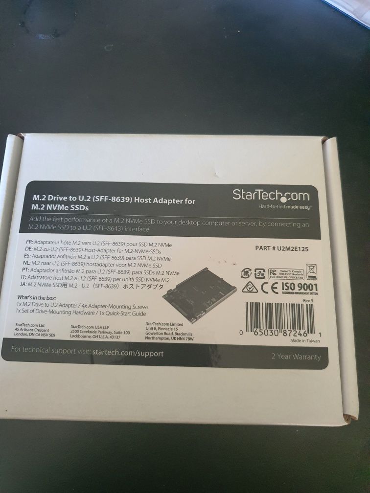 Adapter Startech m.2 dysk do u.2 sff-8639 adapter dla dysku m.2 NVMe