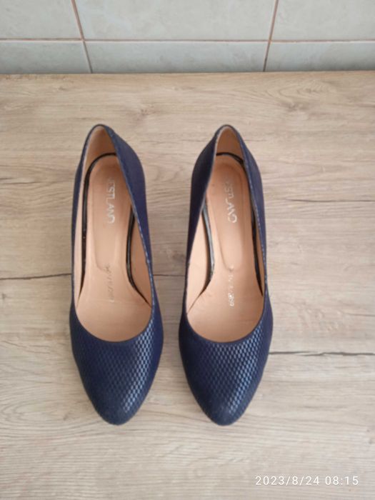 Туфлі жіночі (шкіра лак.+замша)р.39