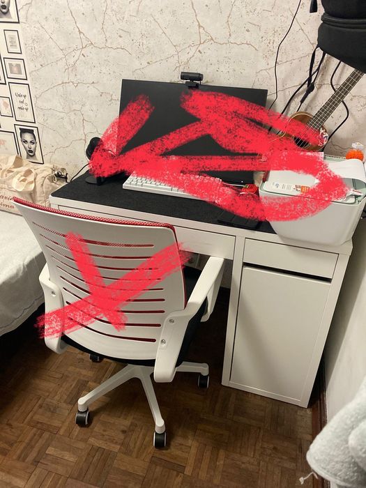 Mesa secretária como nova