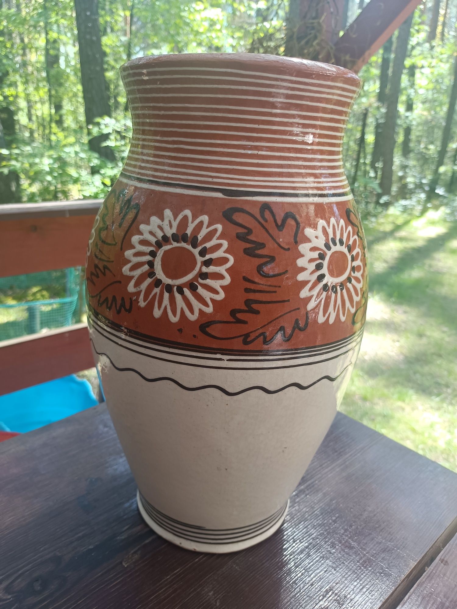 Wazon ceramiczny szkliwiony wysokość 36 cm