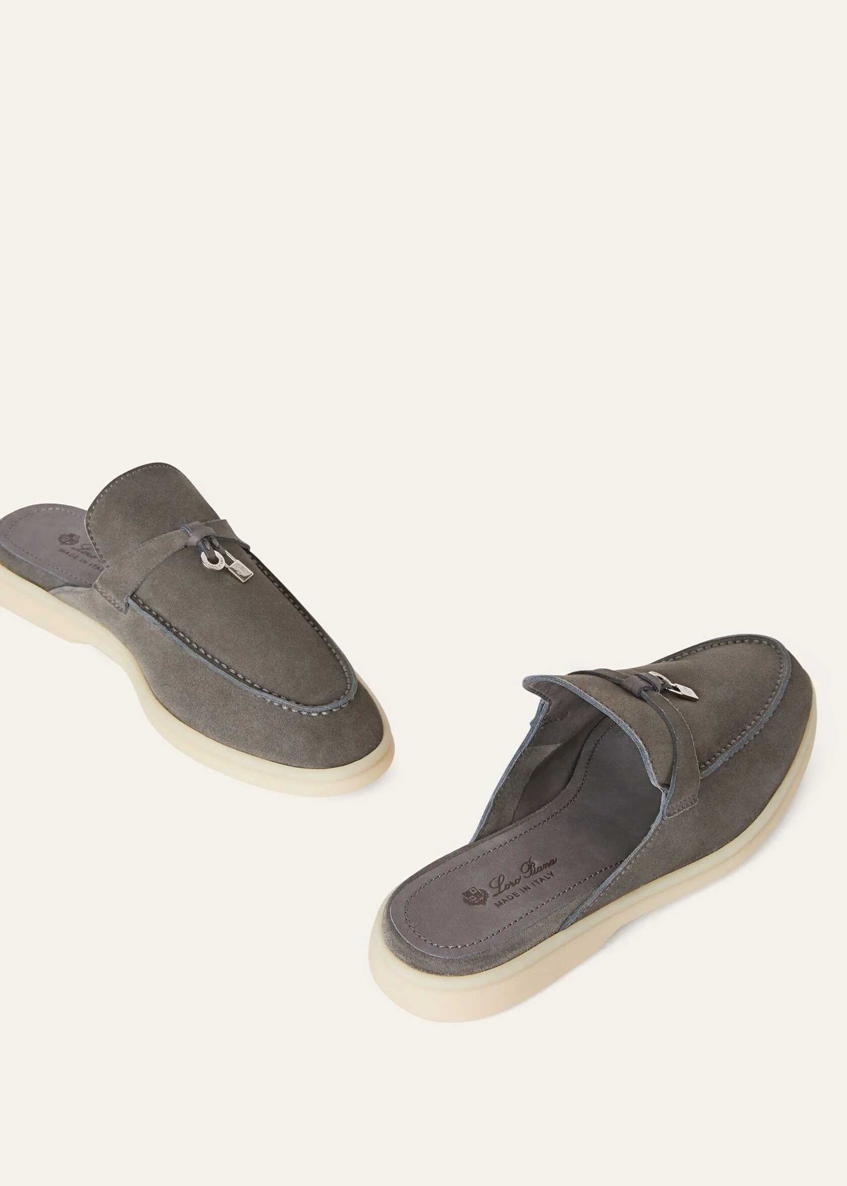 Лофери Loro Piana Babouche Charms Walk Loafer Suede Shade Grown