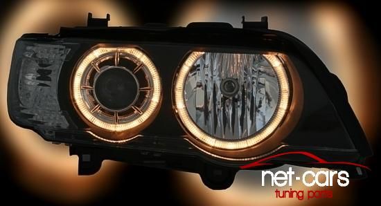 Reflektory lampy przednie przód BMW X5 E53 H7 / H7 Angele Eyes