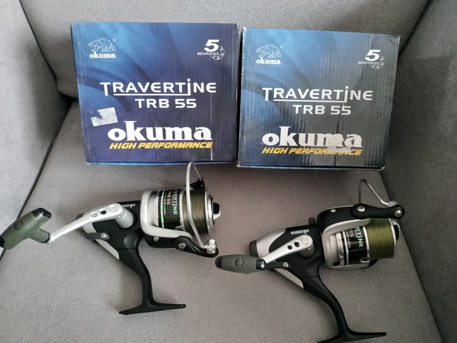 2x Okuma Travertine trb 55 kołowroteki z wolnym biegiem