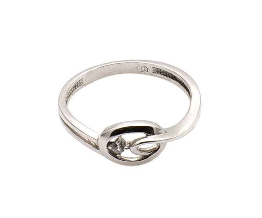 Piękny pierścionek z białego złota -P/40